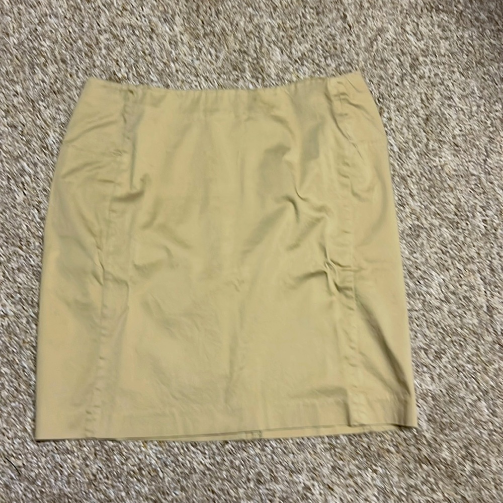 Khaki pencil skirt
